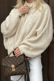 Casual Daily Solid Color Buttons O Neck Outerwear
