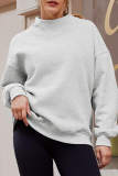 Casual Daily Solid Color Half A Turtleneck Tops