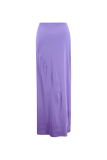 Elegant Solid Color Irregular Regular High Waist Solid Color Bottoms