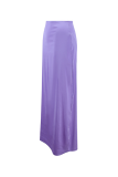 Elegant Solid Color Irregular Regular High Waist Solid Color Bottoms
