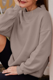 Casual Daily Solid Color Half A Turtleneck Tops