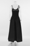Casual Street Solid Color Pocket Patchwork U Neck Sling Dresses