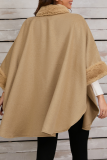 Casual Daily Solid Color Irregular Gross Mandarin Collar Outerwear