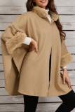 Casual Daily Solid Color Irregular Gross Mandarin Collar Outerwear