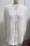 Casual Solid Color Patchwork O Neck Outerwear(Knitted style)