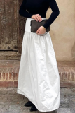 Casual Street Solid Color Patchwork Zipper Loose High Waist Type A Solid Color Bottoms
