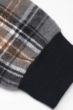 Daily Plaid Patchwork O Neck Tops