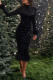 Sexy Solid Color Mesh Feather Hemline Velvet O Neck Wrapped Skirt Dresses