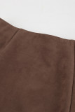 Elegant Solid Color Patchwork Zipper Regular High Waist Solid Color Bottoms
