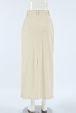 Casual Solid Color Pocket Regular High Waist Solid Color Bottoms