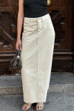 Casual Solid Color Pocket Regular High Waist Solid Color Bottoms