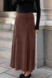 Elegant Solid Color Patchwork Zipper Regular High Waist Solid Color Bottoms