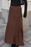 Elegant Solid Color Patchwork Zipper Regular High Waist Solid Color Bottoms