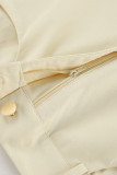 Casual Solid Color Pocket Regular High Waist Solid Color Bottoms
