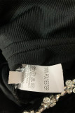 Sexy Solid Color Zipper Rhinestone Decor Velvet Square Neck Regular Jumpsuits