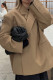 Casual Solid Color Pocket Lace Up Turn-back Collar Outerwear