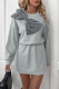 Casual Bow Patchwork O Neck Long Sleeve Dresses