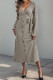 Casual Solid Color Lace Up Buttons Potholes V Neck A Line Dresses