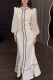 Elegant Solid Color Bow Decor Contrast Half A Turtleneck Long Dresses