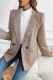 Casual Business Wear Plaid Pocket Buttons Turn-back Collar Outerwear