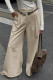 Casual Street Solid Color Patchwork Loose High Waist Wide Leg Solid Color Bottoms(No waist belt)
