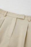 Casual Street Solid Color Patchwork Loose High Waist Wide Leg Solid Color Bottoms(No waist belt)