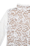 Sexy Solid Color Lace Half A Turtleneck Fishtail Dresses
