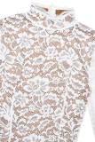 Sexy Solid Color Lace Half A Turtleneck Fishtail Dresses