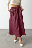 Casual Solid Color Pocket Loose High Waist Type A Solid Color Bottoms