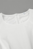 Casual Daily Solid Color O Neck Sleeveless Dresses
