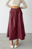 Casual Solid Color Pocket Loose High Waist Type A Solid Color Bottoms