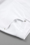 Casual Street Solid Color Pocket Straight High Waist Straight Solid Color Bottoms