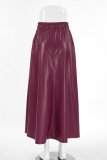 Casual Solid Color Pocket Loose High Waist Type A Solid Color Bottoms
