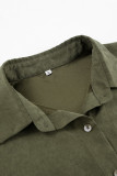 Casual Solid Color Buttons Turndown Collar Tops
