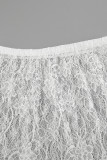 Sexy Solid Color Lace Loose High Waist Solid Color Bottoms