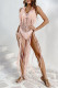 Sexy Vacation Solid Color Hollow Out Lace Up Tassel Swimwears Cover Up