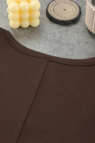 Casual Solid Color Patchwork U Neck Sleeveless Two Pieces