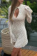 Sexy Solid Color Lace Buttons Mandarin Collar Lace Dress Dresses