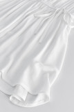 Sexy Solid Color Lace Up Ruched Off Shoulder Long Sleeve Dresses