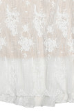 Elegant Solid Color Lace O Neck Long Dresses