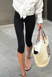 Casual Solid Color Skinny High Waist Solid Color Bottoms