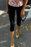 Casual Solid Color Skinny High Waist Solid Color Bottoms