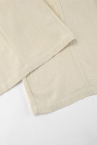 Casual Solid Color Draw String V Neck Loose Jumpsuits