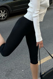 Casual Solid Color Skinny High Waist Solid Color Bottoms