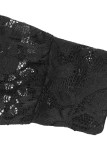 Sexy Solid Color Lace V Neck Tops