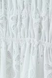 Sexy Solid Color Lace Lace Up Backless Slit U Neck Sleeveless Dresses