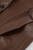Casual Street Solid Color Buttons Turndown Collar Outerwear
