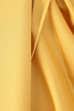 Sexy Solid Color Irregular Halter Evening Dresses