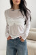 Casual Solid Color Ruched O Neck Tops