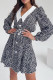 Elegant Floral Print Patchwork Peter Pan Collar A Line Dresses